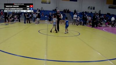 62 lbs Champ. Round 1 - Weston Craver, Fighting Squirrels Wrestling Club vs Lysle Camden English, Idaho