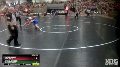 Girls 107 lbs Quarterfinal - Jenna Baines, Greeneville (Girls) vs Mila Risner, Oakland (Girls)