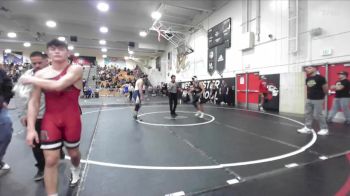 157 lbs Quarterfinal - Sergio Gomez, St. John Bosco vs Levi Justice, Calvary Chapel/SA