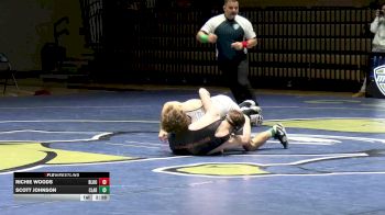 141 lbs Scott Johnson, Clarion vs Richie Woods, Bloomsburg