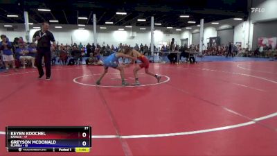 77 lbs Placement Matches (8 Team) - Keyen Koochel, Kansas vs Greyson McDonald, Florida