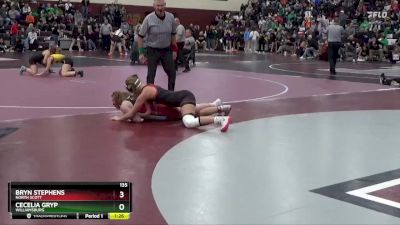 135 lbs Cons. Round 2 - Bryn Stephens, North Scott vs Cecelia Gryp, Williamsburg