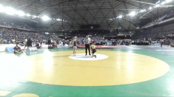 Girls 3A 120 lbs Champ. Round 1 - Sofia Lie, River Ridge (Girls) vs Hailey Borland, Thomas Jefferson (Girls)