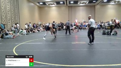 132 lbs Consi Of 64 #2 - Jacob Matthews, Bear Academy vs Jayden Lin, Silverback WC