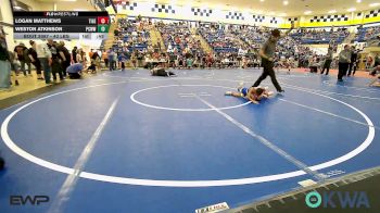 43 lbs 5th Place - Logan Matthews, Tiger Trained Wrestling vs Weston Atkinson, Ponca City Wildcat Wrestling