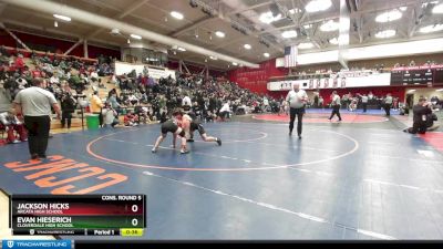 146 lbs Cons. Round 5 - Evan Hieserich, Cloverdale High School vs Jackson Hicks, Arcata High School