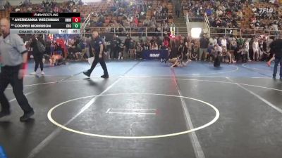 70 lbs Champ. Round 2 - Cooper Morrison, Court House Cobras vs Averieanna Wiechman, Red Machine Wrestling