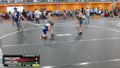 95 lbs Quarterfinal - Everett Finn, Grizzlies Wrestling Club vs Paisley Fischer, Carolina Reapers