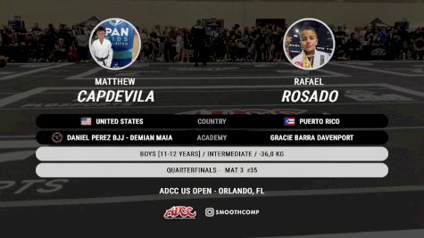 Matthew Capdevila vs Rafael Rosado 2025 ADCC Orlando Open/Youth Trials
