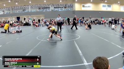 72 lbs Round 2 (6 Team) - Mason Burnette, Capital City WC vs Ross Hindle, Rangers WC