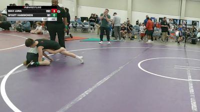 84 lbs Cons. Sub-semis - Max Luna, Wildcat Wrestling Club vs Wyatt Hammonds, Irish Wrestling Club