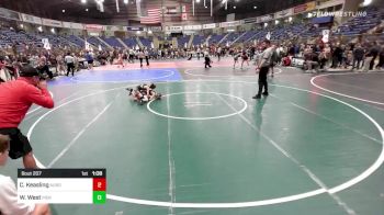 78 lbs Quarterfinal - Carter Keasling, Aurora WC vs Wyatt West, Pierre Governors