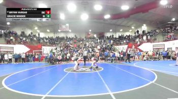 120 lbs Champ. Round 1 - Brynn Vargas, Southport Wrestling Club vs Gracie Minder, Boone Grove