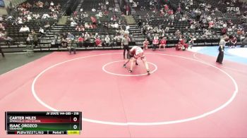 218 lbs Champ. Round 2 - Isaac Orozco, Viewmont vs Carter Miles, Springville High School