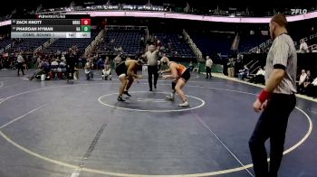 3A 215 lbs Cons. Round 1 - Zack Knott, North Davidson High School vs Pharoah Hyman, Havelock High School