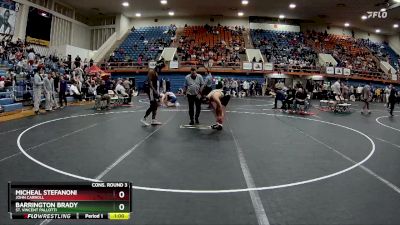 175 lbs Cons. Round 3 - Micheal Stefanoni, John Carroll vs Barrington Brady, St. Vincent Pallotti