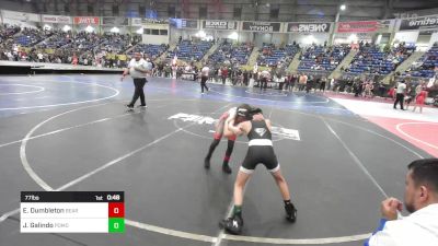 77 lbs Consi Of 8 #2 - Everett Dumbleton, Bear Cave vs Jaydyn Galindo, Pomona Elite