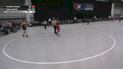 138 lbs Cons. Sub-rd Of 16 - Antonio Sowell, Super D Wrestling vs Reed Loeffel, Young Guns Nashville Wrestling
