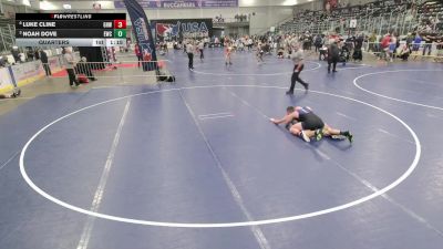 16U Boys - 132 lbs Quarters - Noah Dove, Eastside Wrestling Club vs Luke Cline, Greater Heights Wrestling