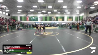 Boys 122 lbs Semifinal - Jeovany Navarrete, Chico Boys vs Yuma Rigney, Lassen Boys