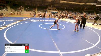 100 lbs Consi Of 8 #2 - Bo Phillips, R.A.W. vs Clinton Stout Jr., Cleveland Take Down Club