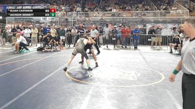 132 1A Quarterfinal - Elijah Castanon, Miami Christian School vs Jackson Bennett, Citrus