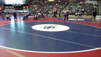 4A 285 lbs Quarterfinal - Zane Tafoya, Central Arkansas Christian School vs Blake Findley, Pottsville