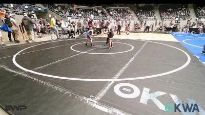 49 lbs Quarterfinal - Danger Shimonek, Pawhuska Elks Takedown vs Aston Amatucci, Team Tulsa Wrestling Club