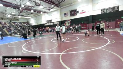 115 lbs Semifinal - Nataly Diaz, Sultana vs Vivianna Munoz, Adelanto