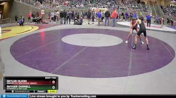 120 lbs Cons. Round 2 - Rhyder Darnell, Mcminnville Mat Club vs Skyler Olson, Oregon City High School Wrestl