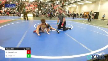 46-49 lbs Round Of 16 - Asher Stewart, Vian Wrestling Club vs Olivia Jones, HURRICANE WRESTLING ACADEMY