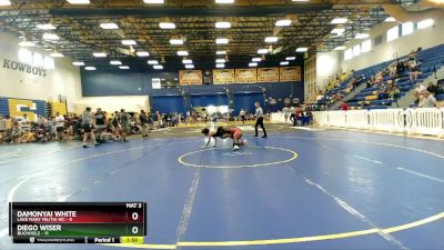 120 lbs Round 1 (8 Team) - Diego Wiser, Buchholz vs Damonyai White, Lake Mary Militia WC