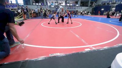 43 lbs Quarterfinal - Carter Matlock, Berryville Youth Wrestling Club vs Anna Grass, Springdale Youth Wrestling Club