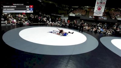 110 lbs Damian Loreto, KTWA-Kings-Tulare Wrestling Association vs Ace Navarro, SDIKWA - San Diego-Imperial Kids Wrestling Association