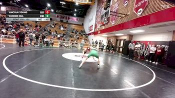 132 lbs Semifinal - Parker Hill, Kelly Walsh vs Lincoln Young, Rock Springs