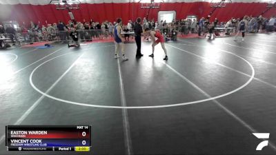 160 lbs Cons. Round 5 - Easton Warden, Wisconsin vs Vincent Cook, Freedom Wrestling Club
