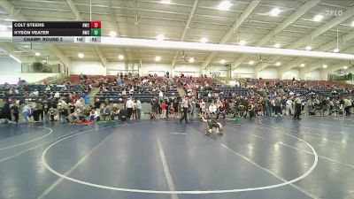 50 lbs Champ. Round 2 - Kyson Veater, Box Elder Stingers vs Colt Steers, RWC - Roy Wrestling Club