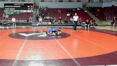 165 lbs Round Of 32 - Christian Leonard, Virginia Military Institute vs Yanik Simon, Presbyterian