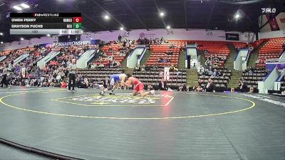 150 lbs Quarterfinals (8 Team) - Grayson Fuchs, Detroit Catholic Central HS vs Owen Perry, Romeo HS