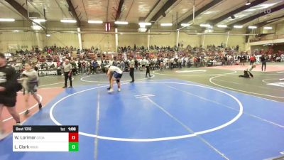 157 lbs Round Of 16 - Wylee Lorimor, Cedaredge Wrestling Club vs Landin Clark, Rough Neck