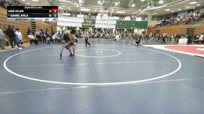 132 lbs Cons. Round 3 - Jake Allan, Villa Park vs Daniel Avila, Brea Olinda