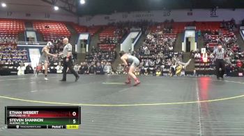 126 lbs Quarterfinals (8 Team) - Ethan Webert, Portland HS vs Steven Shannon, Algonac HS