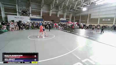 105 lbs Cons. Round 1 - Rozlyn Robertson, Charger Wrestling Club vs Nevi Brady, Sanderson Wrestling Academy