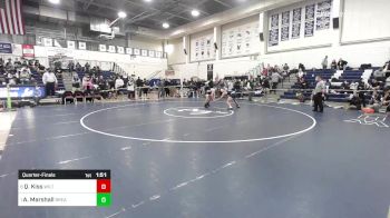 160 lbs Quarterfinal - Quinton Kiss, Wilton vs Alexander Marshall, Bristol Eastern