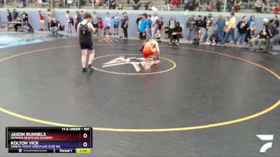 165 lbs Round 2 - Kolton Vick, Juneau Youth Wrestling Club Inc. vs Jaxon Runnels, Interior Grappling Academy