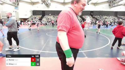 77 lbs Rr Rnd 9 - John Matter, Yale Street vs Reid Miles, Roundtree Wrestling Academy Blue