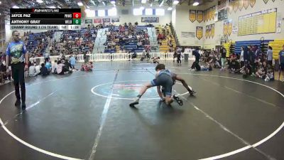 132 lbs Champ Round 1 (16 Team) - Anthony Gray, Wellington Black vs JAYCE PAZ, Palm Harbor WC