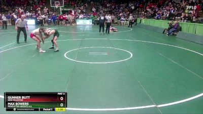 126 lbs Champ. Round 1 - Max Bowers, Pendleton Heights H.S. vs Gunner Butt, New Palestine