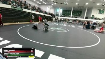 113 lbs Cons. Semi - Abel Jimenez, Kemmerer vs Wyatt Nicholson, Powell