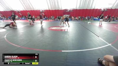 175 lbs Round 1 (6 Team) - Aaron Olson, Rochester Century vs Marcus Boeckers, Buffalo